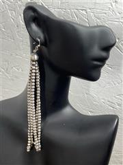 Navajo Pearls Sterling Silver 925 Long Dangle Earrings 16.6g